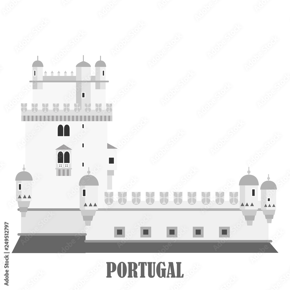 Belem Tower in Lisbon Portugal. Torre de Belem