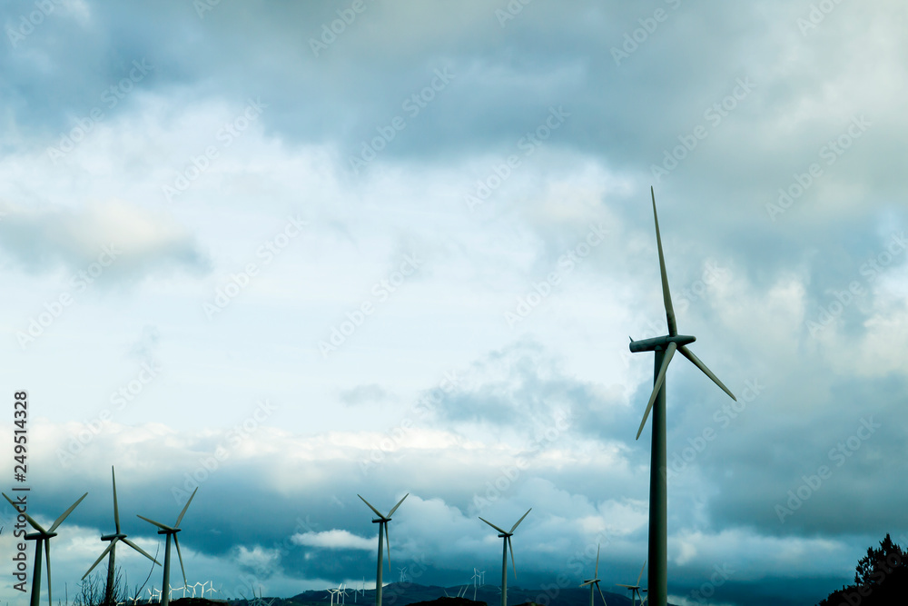 Wind turbines landscape Wind turbines landscape