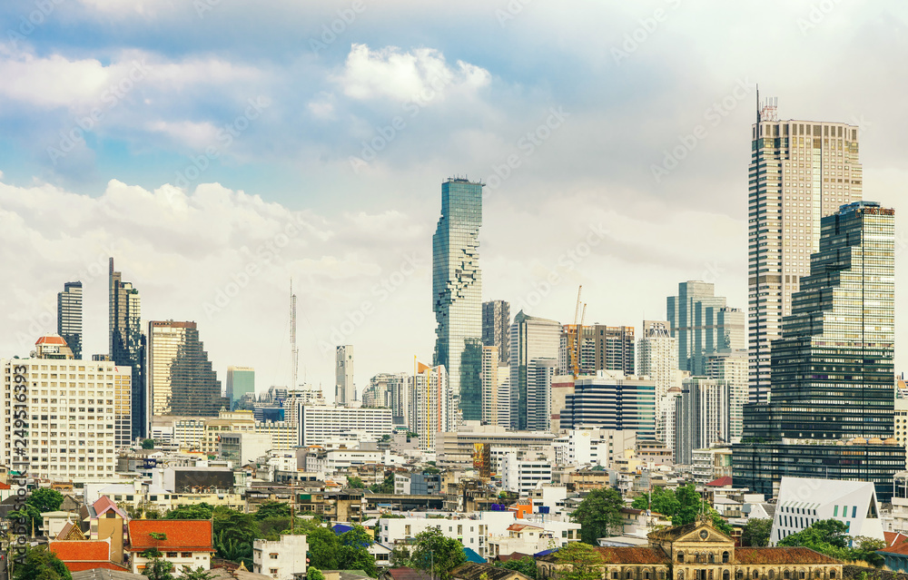 Bangkok city downtown skyline of Thailand , Cityscape Thailand