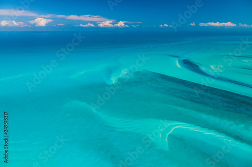 Aerial view, Eleuthera, Bahamas, America