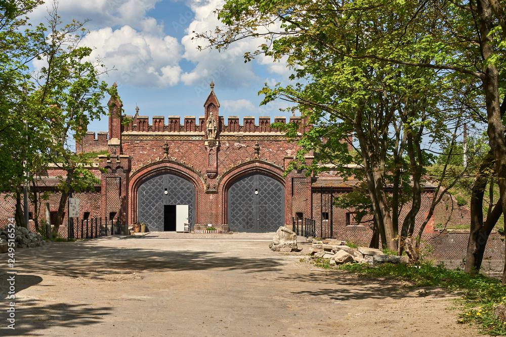 Russia. Kaliningrad. East facade of the Friedland Gate Russia. Kaliningrad. East facade of the Friedland Gate