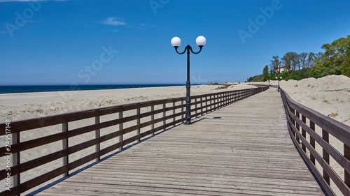 Russia. Kaliningrad. Village Yantarny (Amber). Promenade Long way north