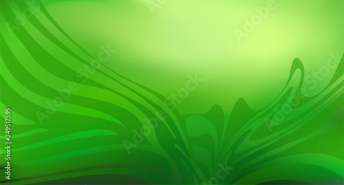 abstract wave line vector flow background green