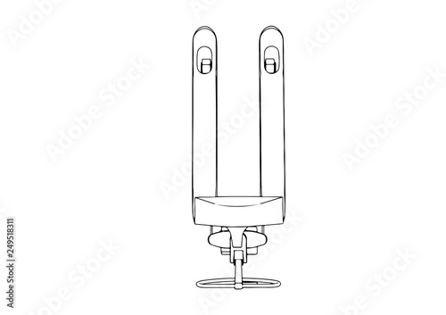 sketch pallet truck vector
