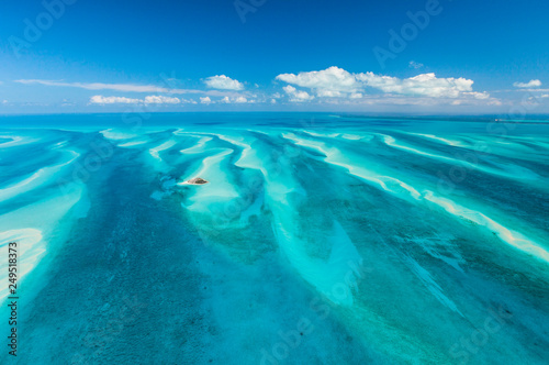 Aerial view, Eleuthera, Bahamas, America