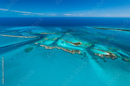 Vászonkép Aerial view, Exuma, Bahamas, America