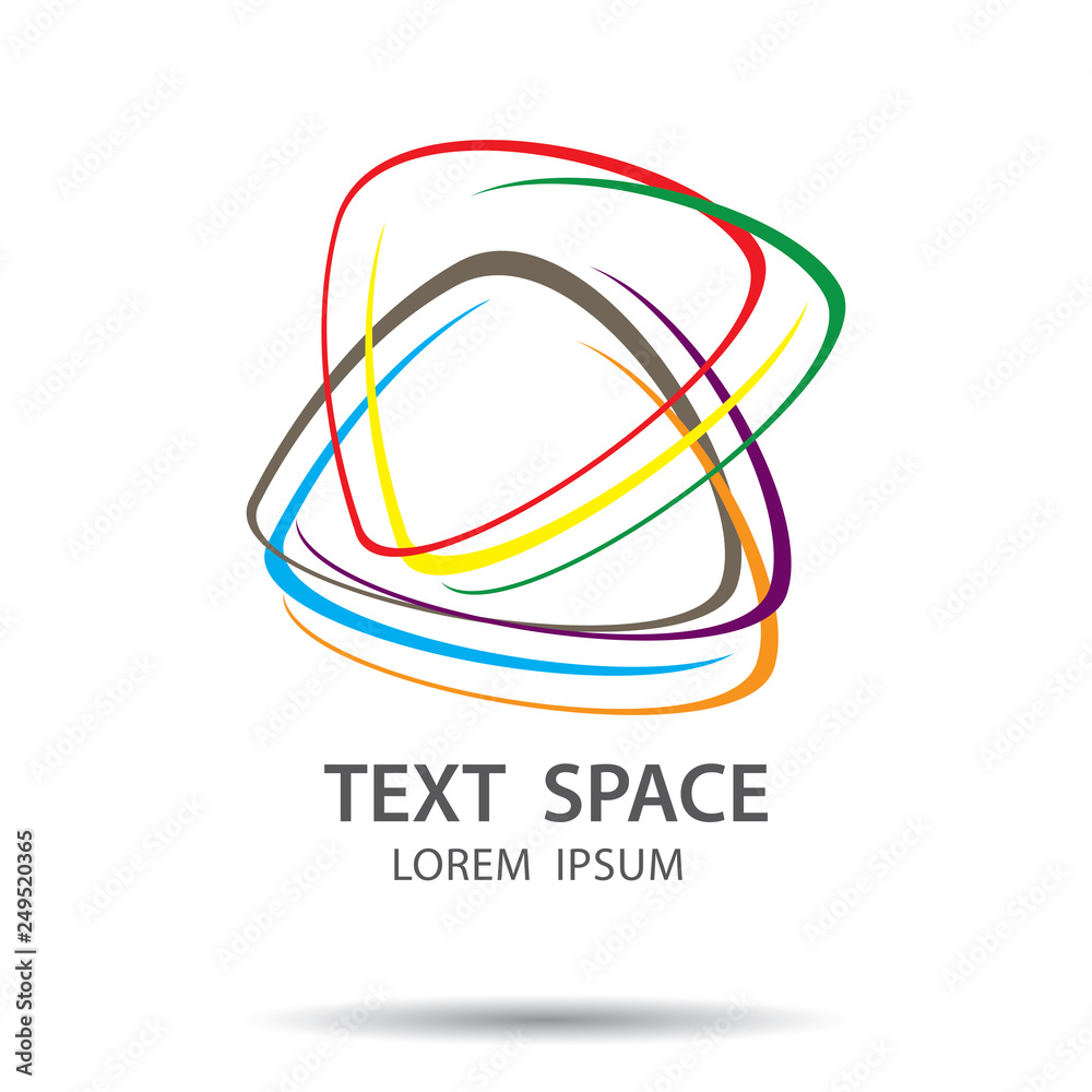 Abstract logo design on white background. Colorful logo. Abstract logo design on white background. Colorful logo.