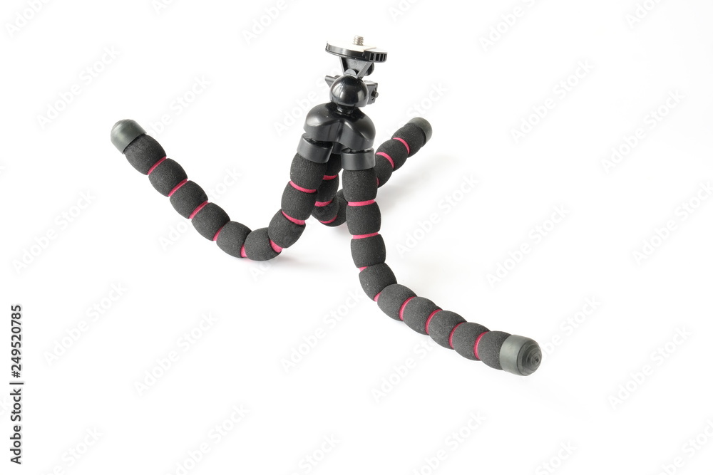 Naklejka premium flexible tripod isolated on white