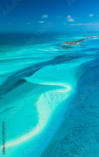 Aerial view, Exuma, Bahamas, America