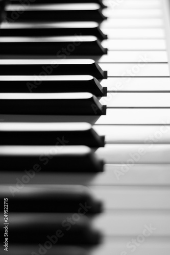 Wallpaper Mural Clavier de Piano, touches noires et blanches, macro Torontodigital.ca