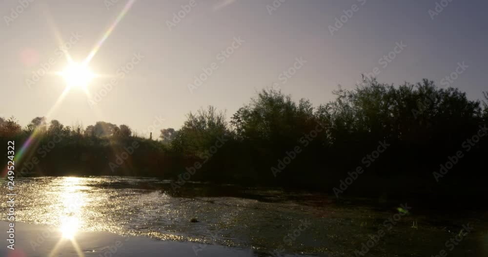 drone - river in germany - hot summer drone - river in germany - hot summer