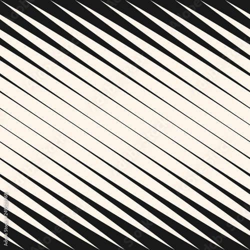 Diagonal halftone stripes seamless pattern, vector slanted parallel lines