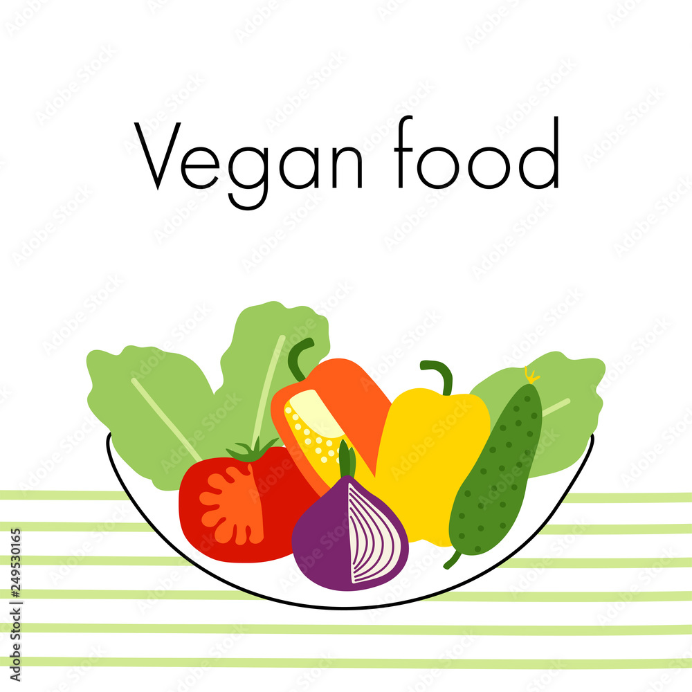 Vegan food on the table. Vegan food on the table.