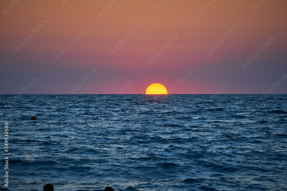 Sunset on sea