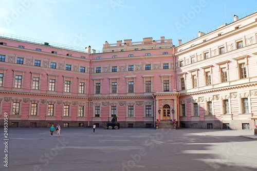 The courtyard of the Mikhailovsky Castle. St. Petersburg.