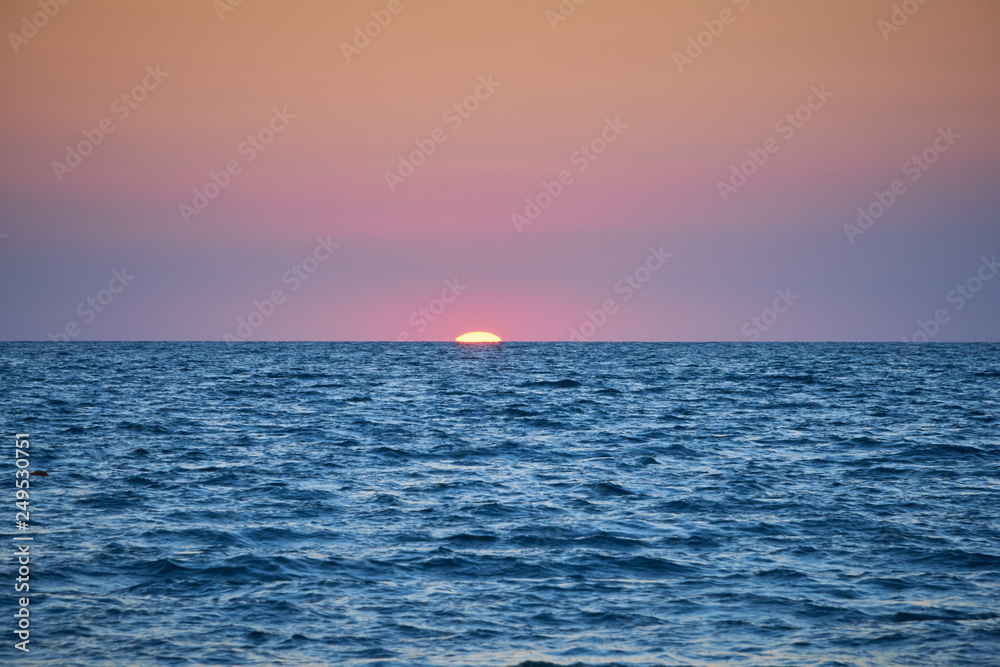 Sunset on sea