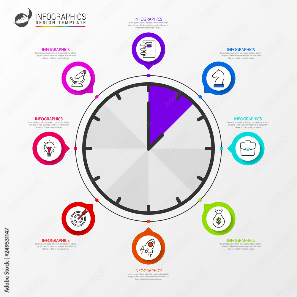 Infographic design template. Creative concept with 8 steps Infographic design template. Creative concept with 8 steps