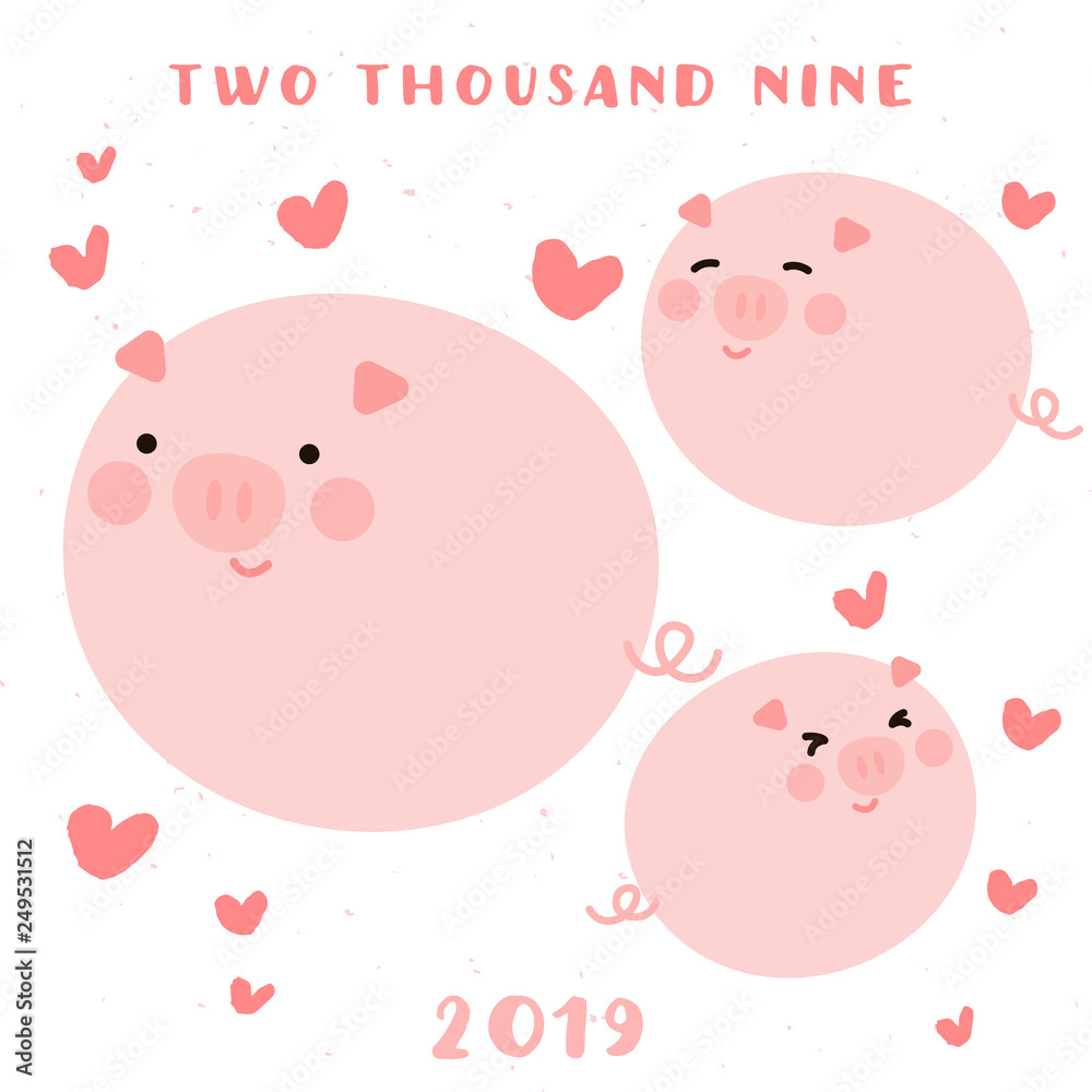 Pig’s Year Illustration, 2019 New Year Celebration, Chinese New Year Vector, Happy New Year Vector Cards, Pig’s Year Character Design, 2019 Cute Illustration Pig’s Year Illustration, 2019 New Year Celebration, Chinese New Year Vector, Happy New Year Vector Cards, Pig’s Year Character Design, 2019 Cute Illustration