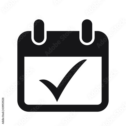 Calendar check mark icon