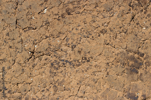 texture of clay wall from clay house, clay background