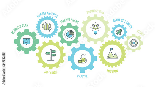 Start Up Business Line Icons