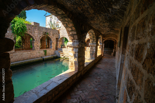 Tvrdalj Castle in Stari Grad, island of Hvar, Croatia - Tvrdalj Castle is the historical site once was the residence of Renaissance poet Petar Hektorović, famous poet of Croatia. photo