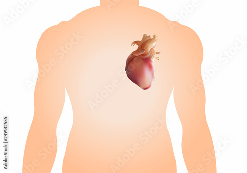 Medical Headphones with Heart or Cardiac Arrest in 3D Illustration Format