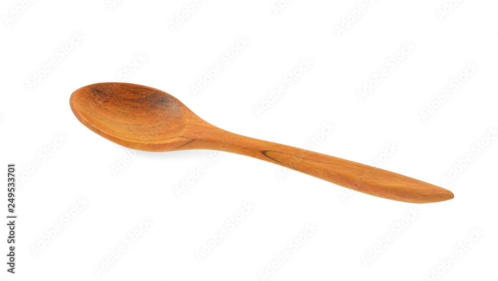 Empty Wood spoon on white background Empty Wood spoon on white background