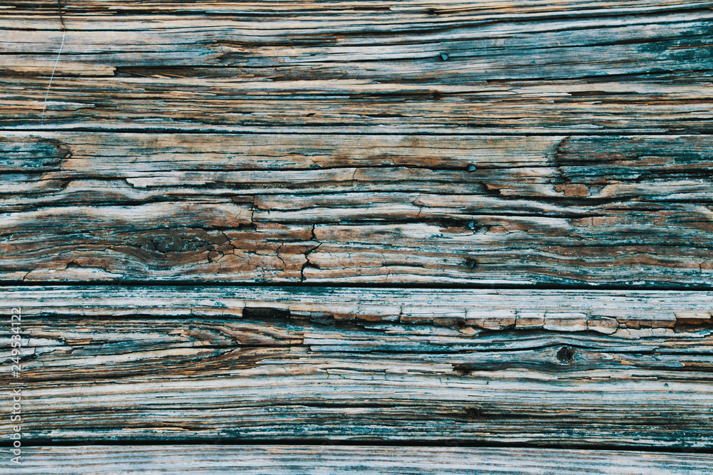 Fototapeta premium rustic wood on an old pier in Chesapeake Bay.