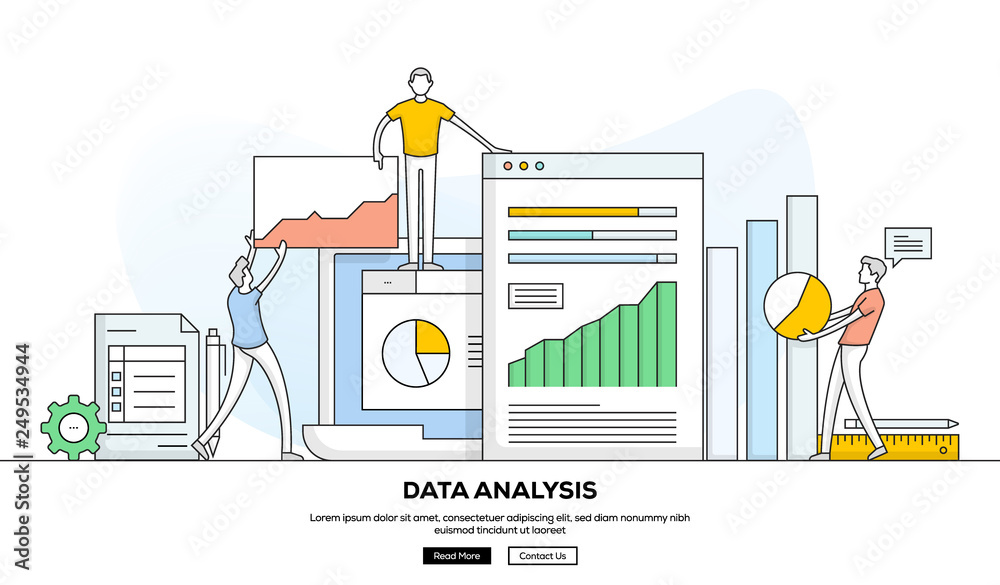 Fototapeta premium DATA ANALYSIS BANNER CONCEPT