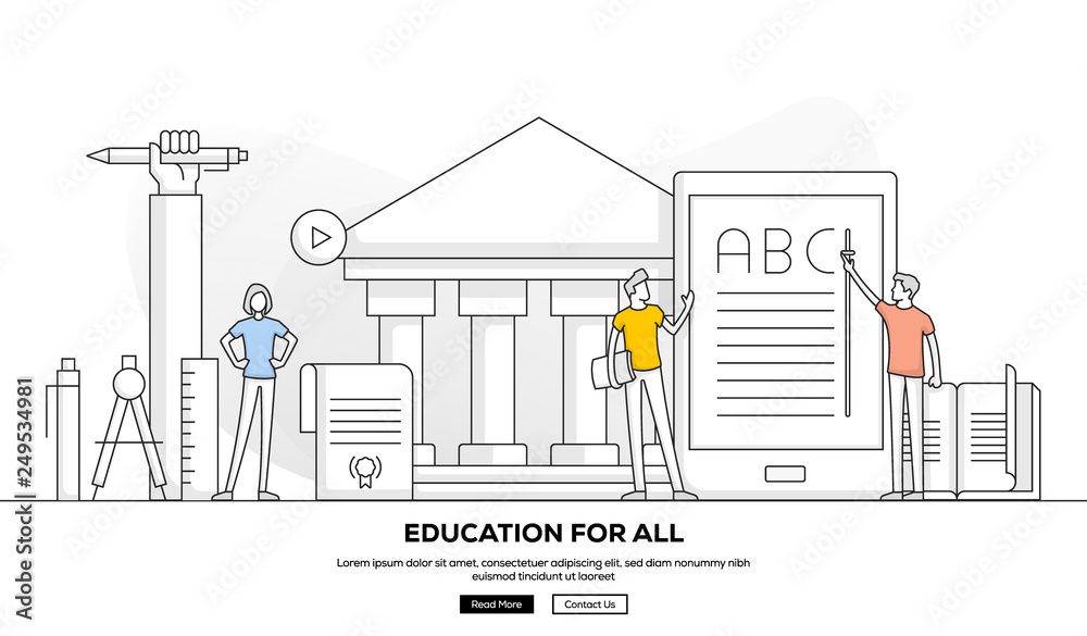 EDUCATION FOR ALL BANNER CONCEPT