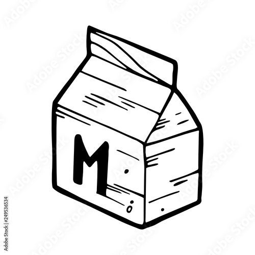 Milk icon hand-drawn