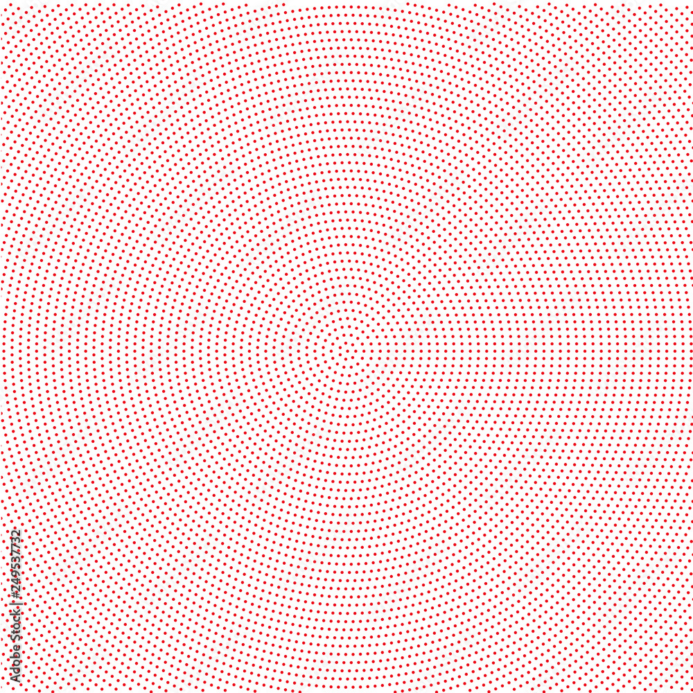 Obraz premium The red dots in a circle on white background.