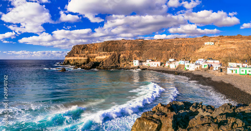 Fuerteventura - unspoiled beach and fishing village Puertito de los Molinos. Canary islands