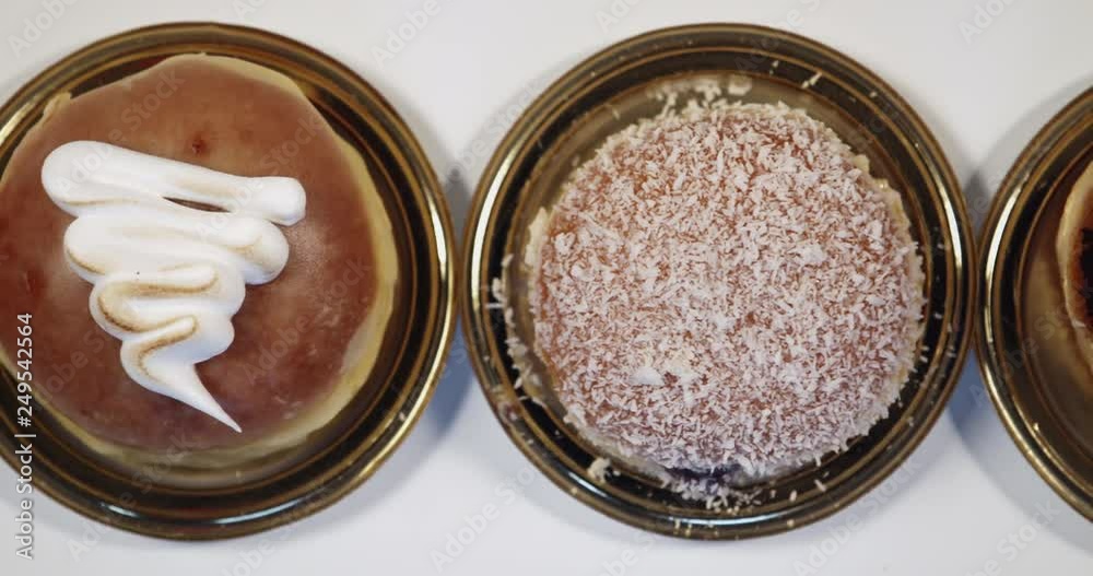 Panning View Of Different Varieties Of Cakes And Pastries Panning View Of Different Varieties Of Cakes And Pastries
