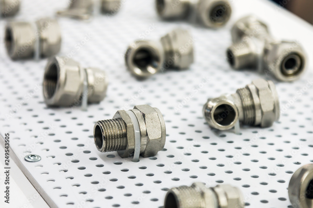 metal pipes, couplings and fittings. Plumbing, fixing pipes and fittings for connection of water or gas systems metal pipes, couplings and fittings. Plumbing, fixing pipes and fittings for connection of water or gas systems
