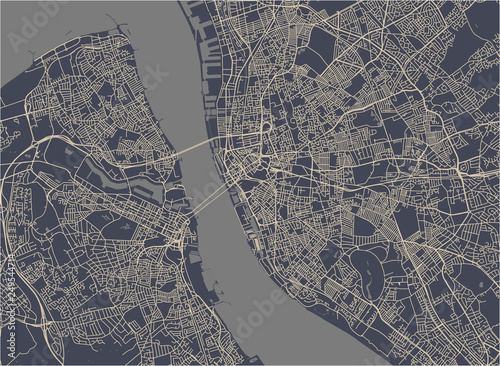 map of the city of Liverpool, United Kingdom photo