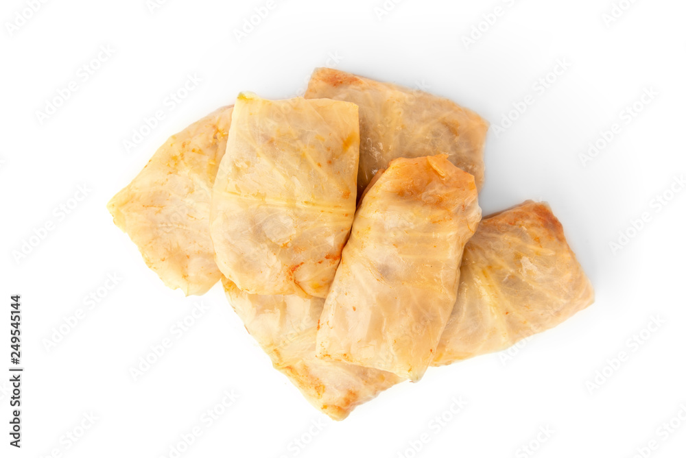 Stuffed cabbage isolated on white background. Stuffed cabbage isolated on white background.