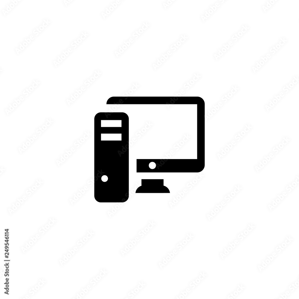 Illustration computer icon logo Illustration computer icon logo