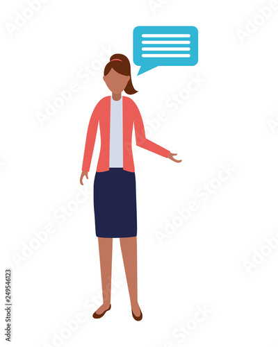 businesswoman speech bubble © Gstudio