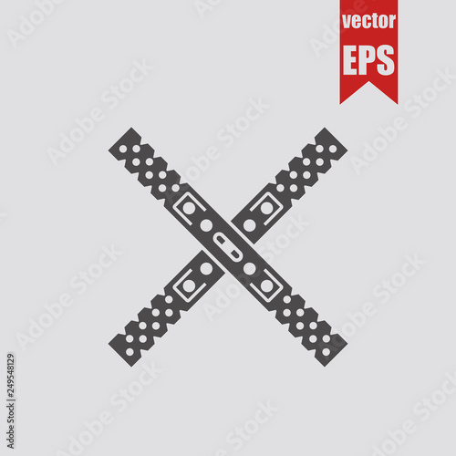 Steel profile icon.Steel Profile for plasterboard.Vector illustration.	