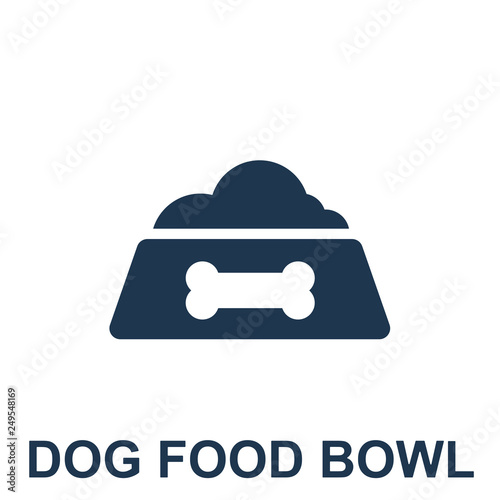 Dog Food Bowl Vector Icon Eps10