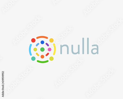 Abstract science tech logotype. Social media vector logo