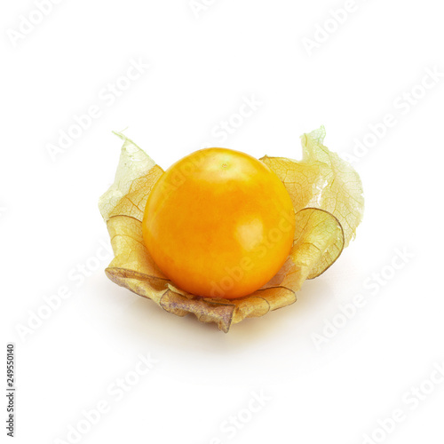 Cape Gooseberry, Physalis fruit or golden berry isolated over white background