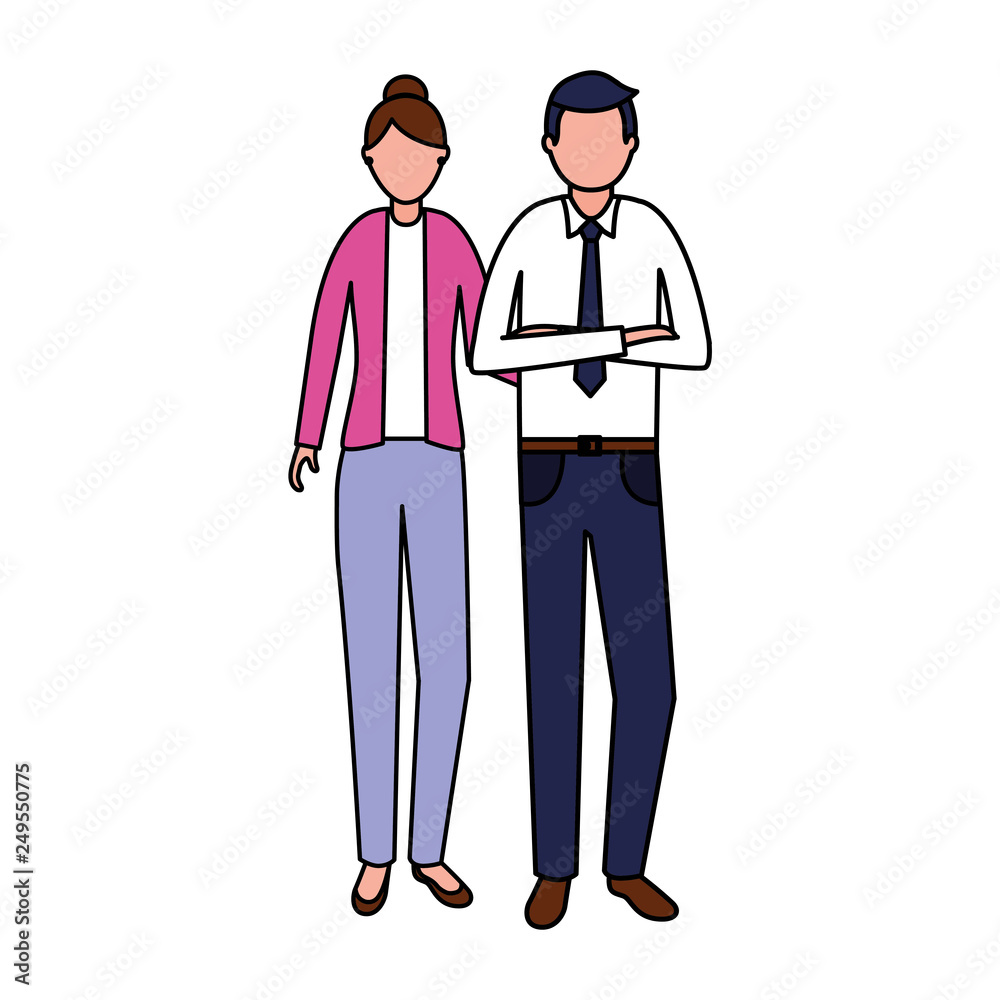 business man and woman