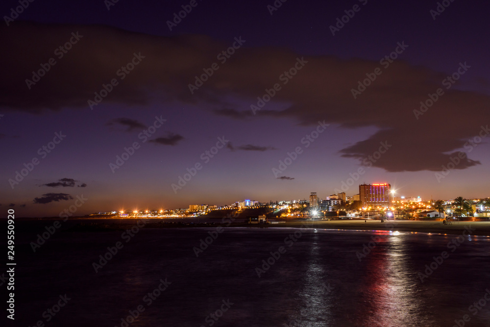 Fototapeta premium Maspalomas Night View, Gran Canaria, Spain