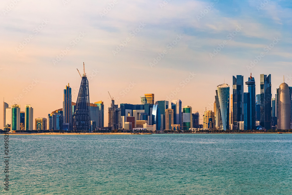 Obraz premium Widok miasta Doha. Katar.
