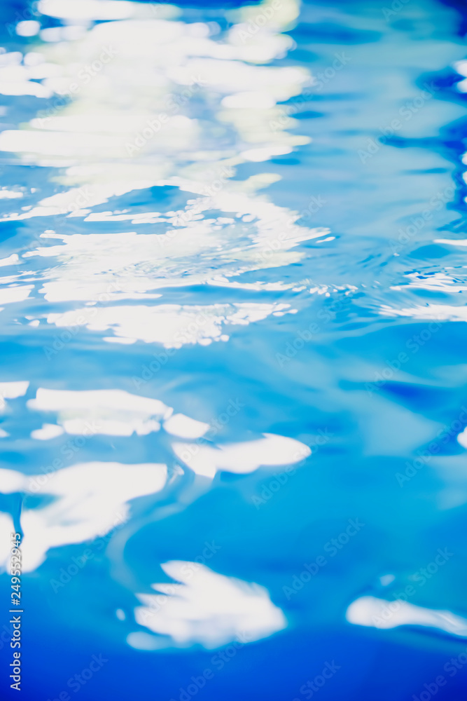 Obraz premium Fantastic wave of water in pool as symbol of swimming, sport, health and rest.