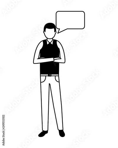 businessman speech bubble