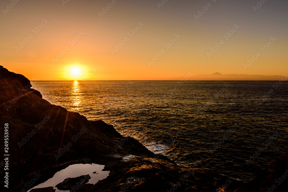 sunset on the Atlantic ocean